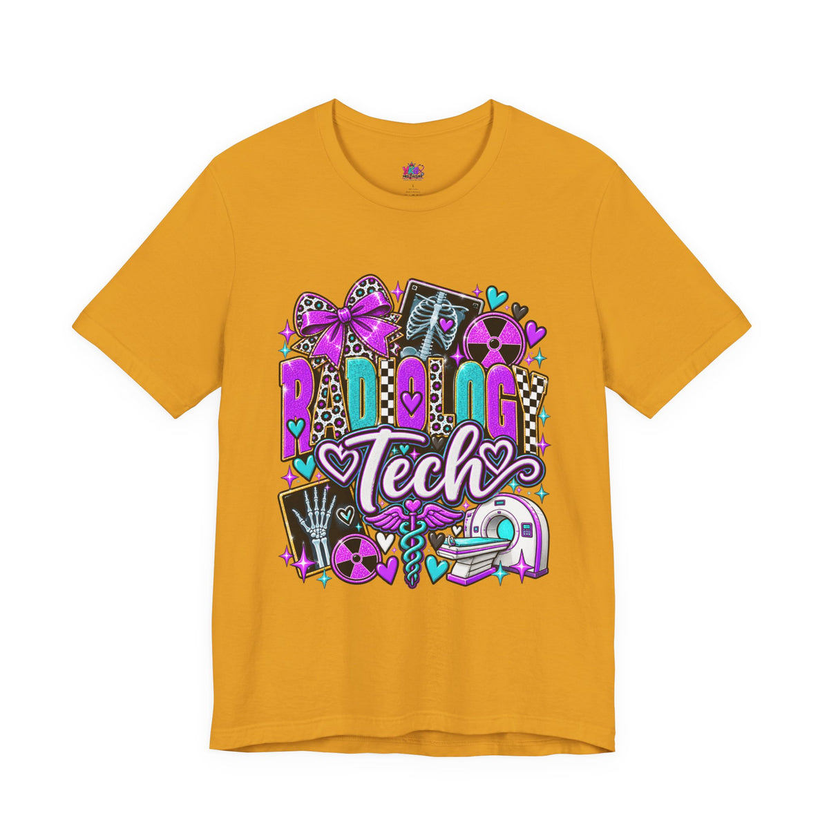Radiologic Tech Graphic Tee — Cute X-Ray & Hearts Radiology Shirt