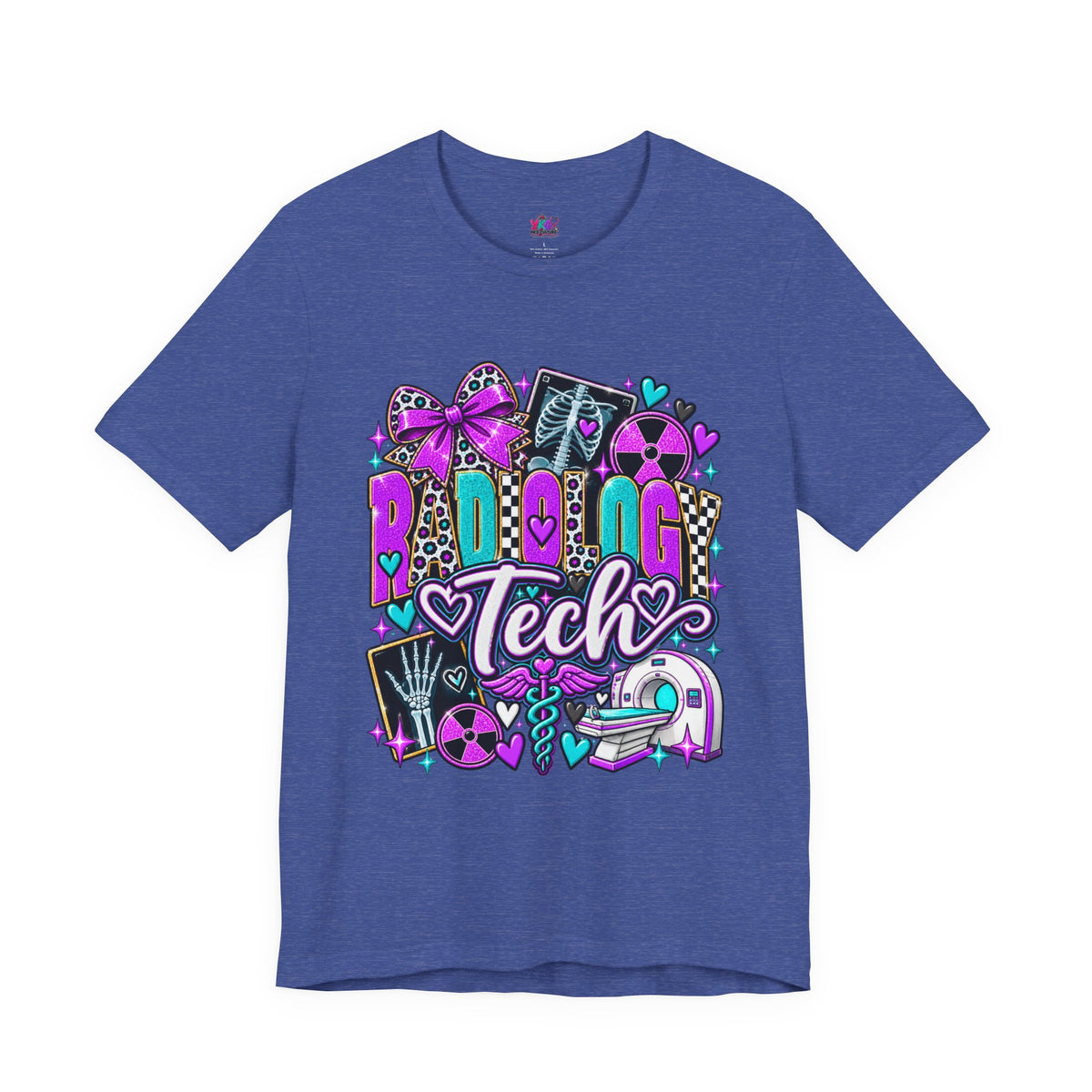 Radiologic Tech Graphic Tee — Cute X-Ray & Hearts Radiology Shirt