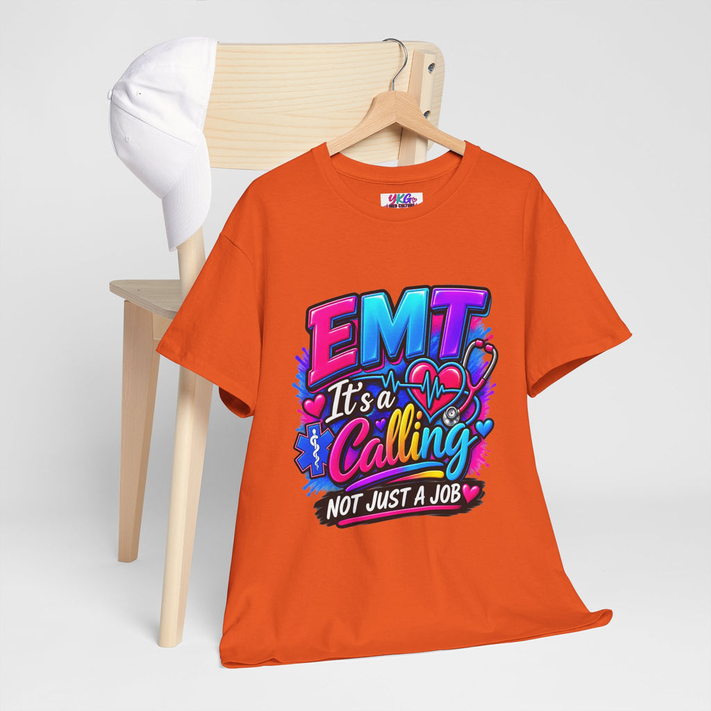 EMT T-Shirt — “It’s a Calling, Not Just a Job” Colorful EMS Tee