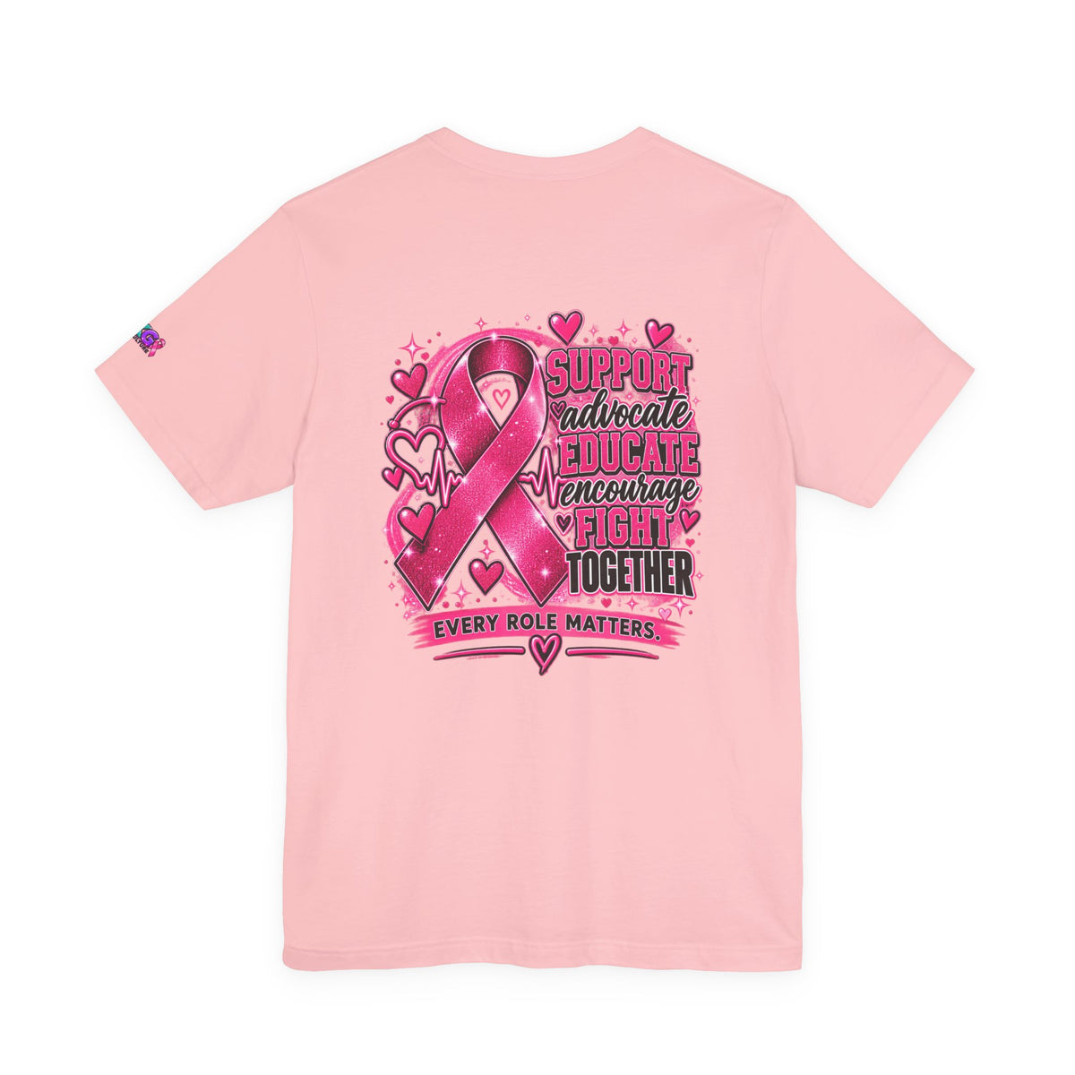 Breast Cancer Awareness Tee — "Healthcare Heroes Wear Pink" Support Ribbon Shirt