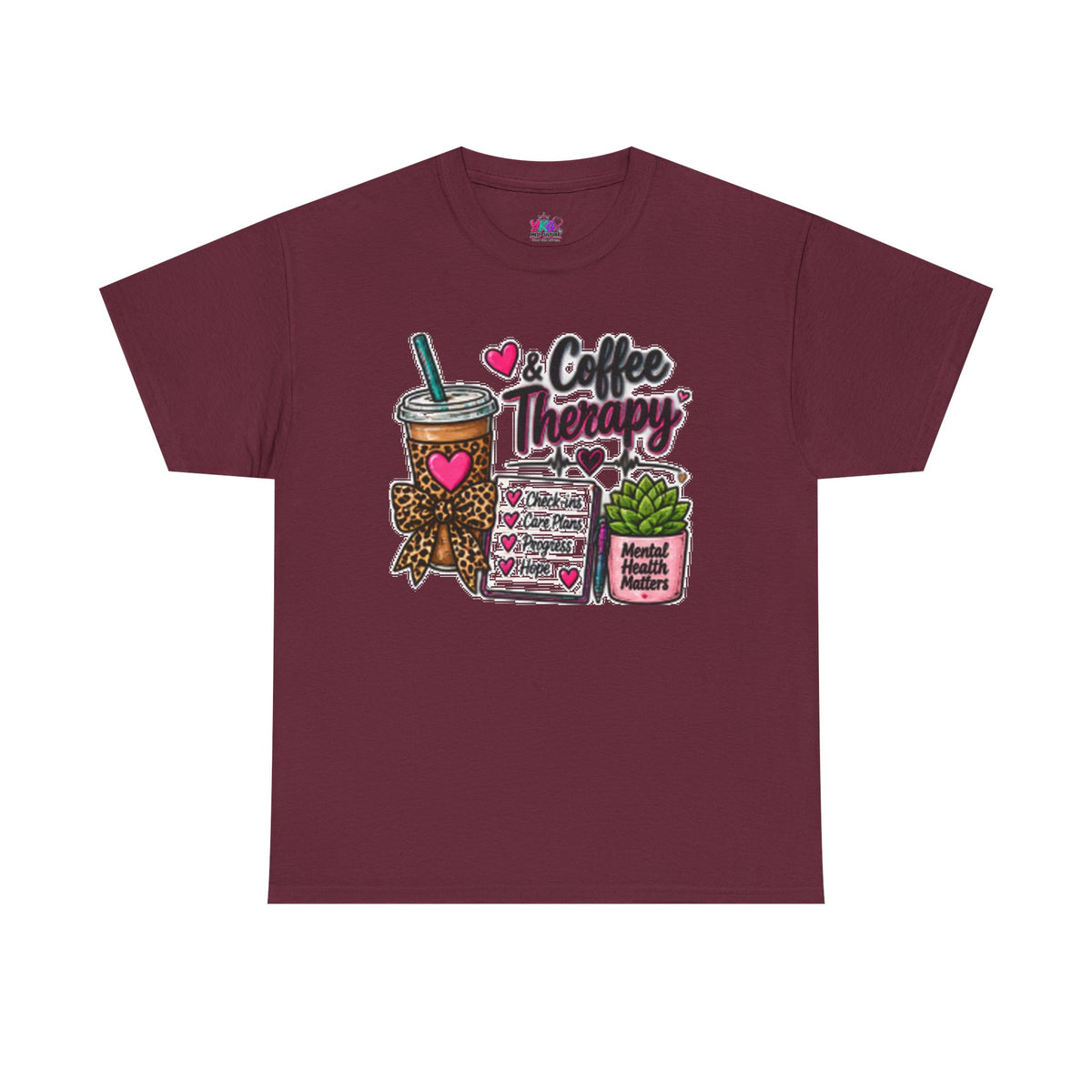 Coffee Therapy T-Shirt — Coffee, Plants & Self-Care Graphic Tee