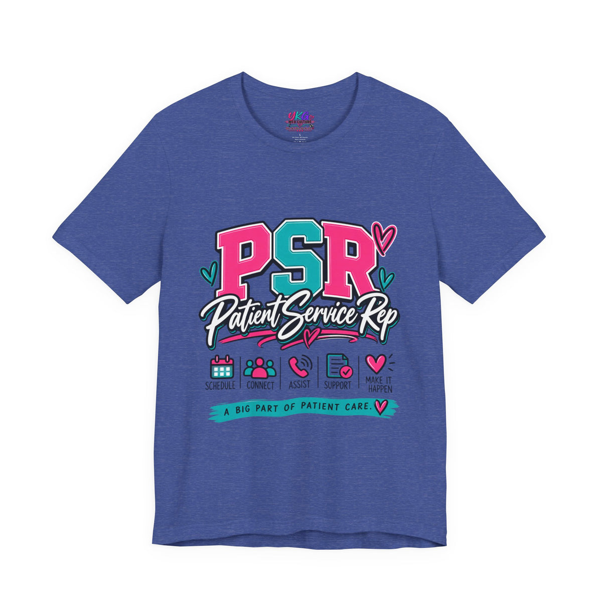 PSR Patient Service Rep T-Shirt – Cute Pink & Teal Medical Staff Tee