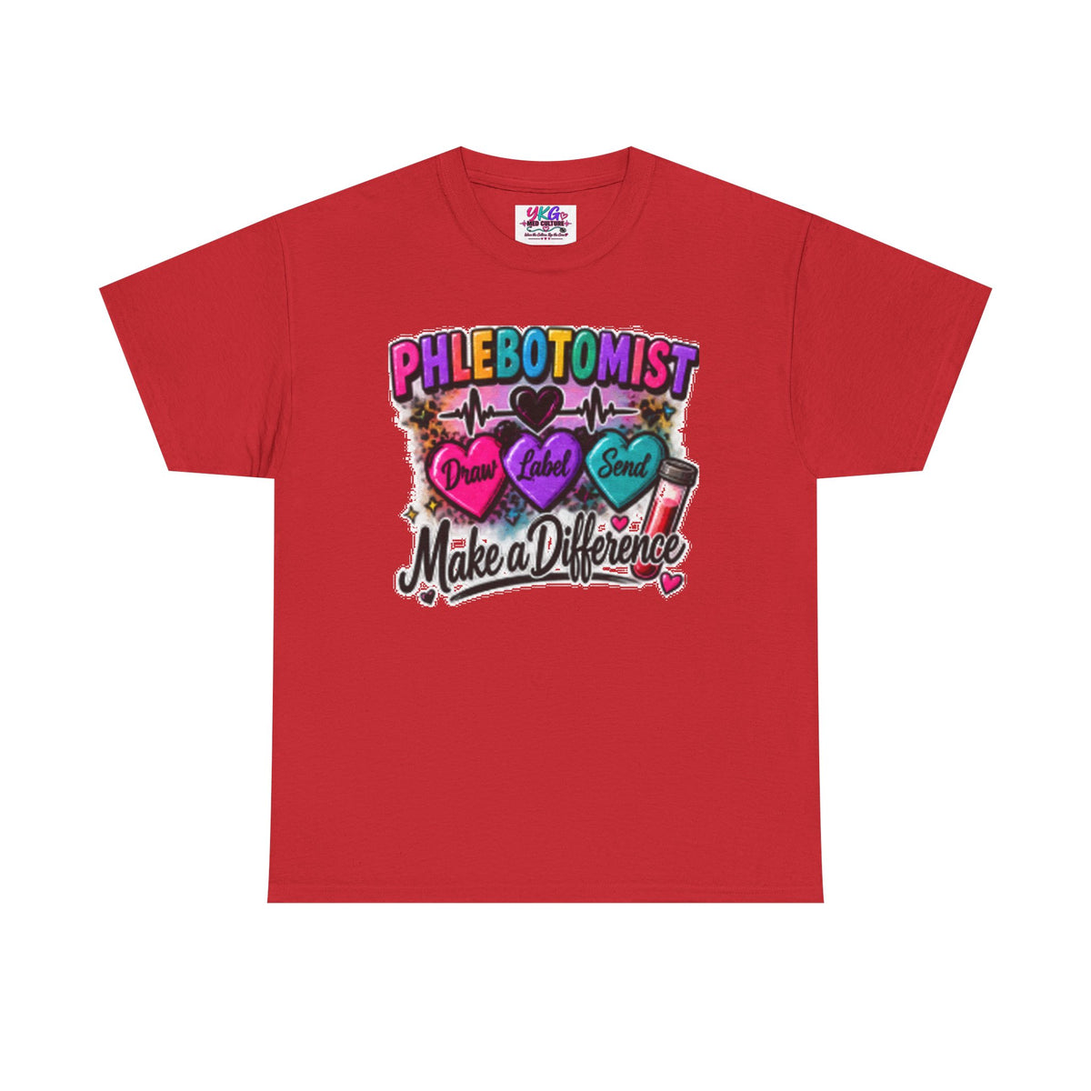 Phlebotomist Make a Difference Tee — Heartbeat & ‘Dream Love Send’ Graphic Shirt