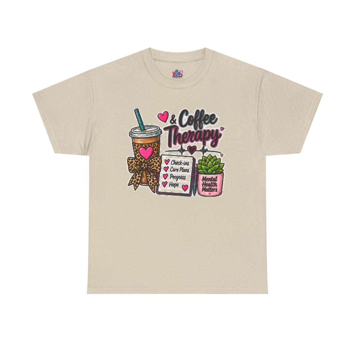 Coffee Therapy T-Shirt — Coffee, Plants & Self-Care Graphic Tee
