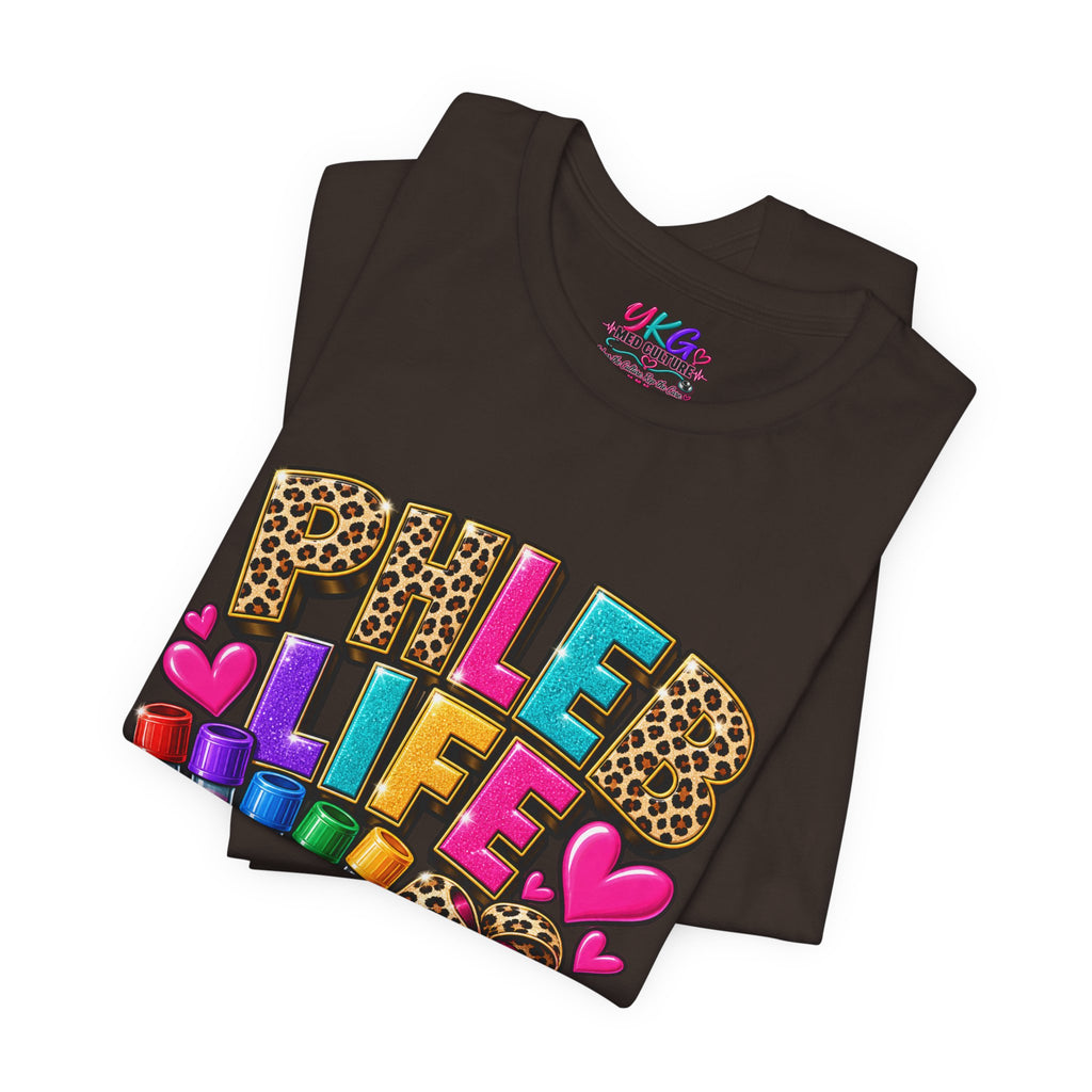 Phlebotomist Squad Tee — "Tubes, Turnarounds, Labels, Repeat" Graphic Shirt