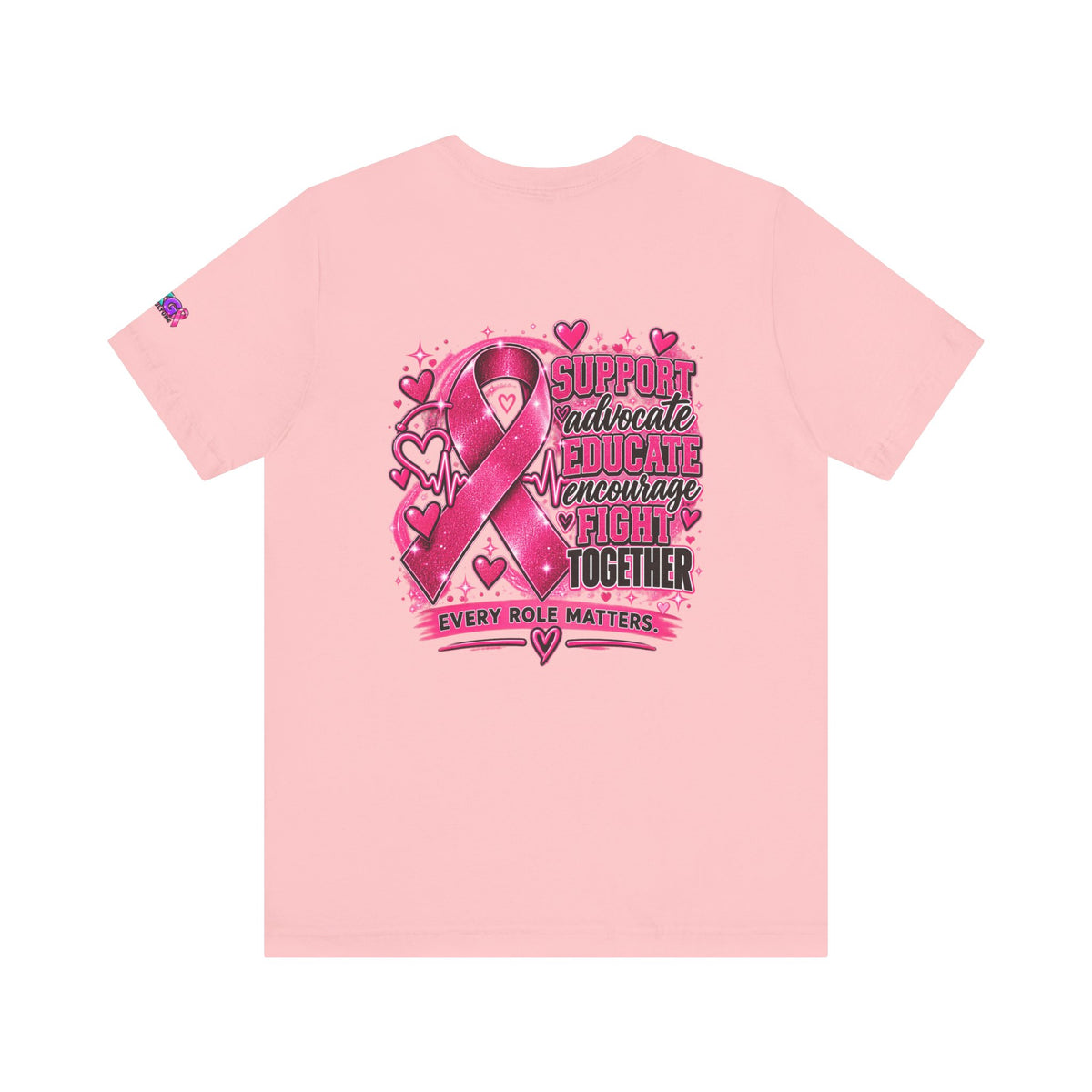 Breast Cancer Awareness Tee — "Healthcare Heroes Wear Pink" Support Ribbon Shirt