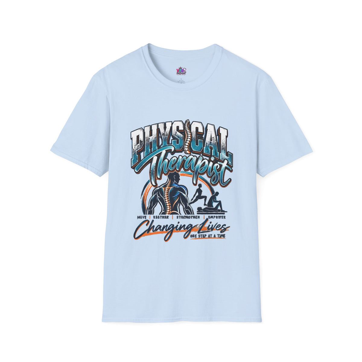 Physical Therapist T-Shirt – "Changing Lives One Step at a Time" Graphic Tee