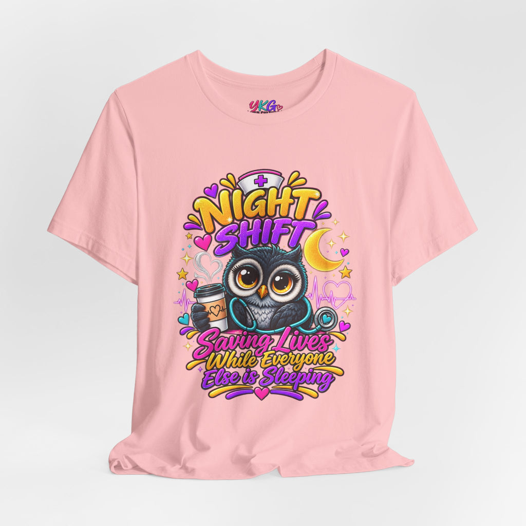 Night Shift Nurse T‑Shirt – "Night Shift: Saving Lives While Everyone Else Is Dreaming"