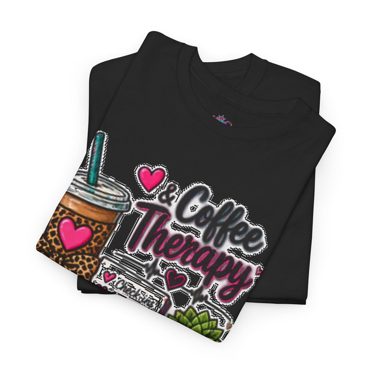 Coffee Therapy T-Shirt — Coffee, Plants & Self-Care Graphic Tee