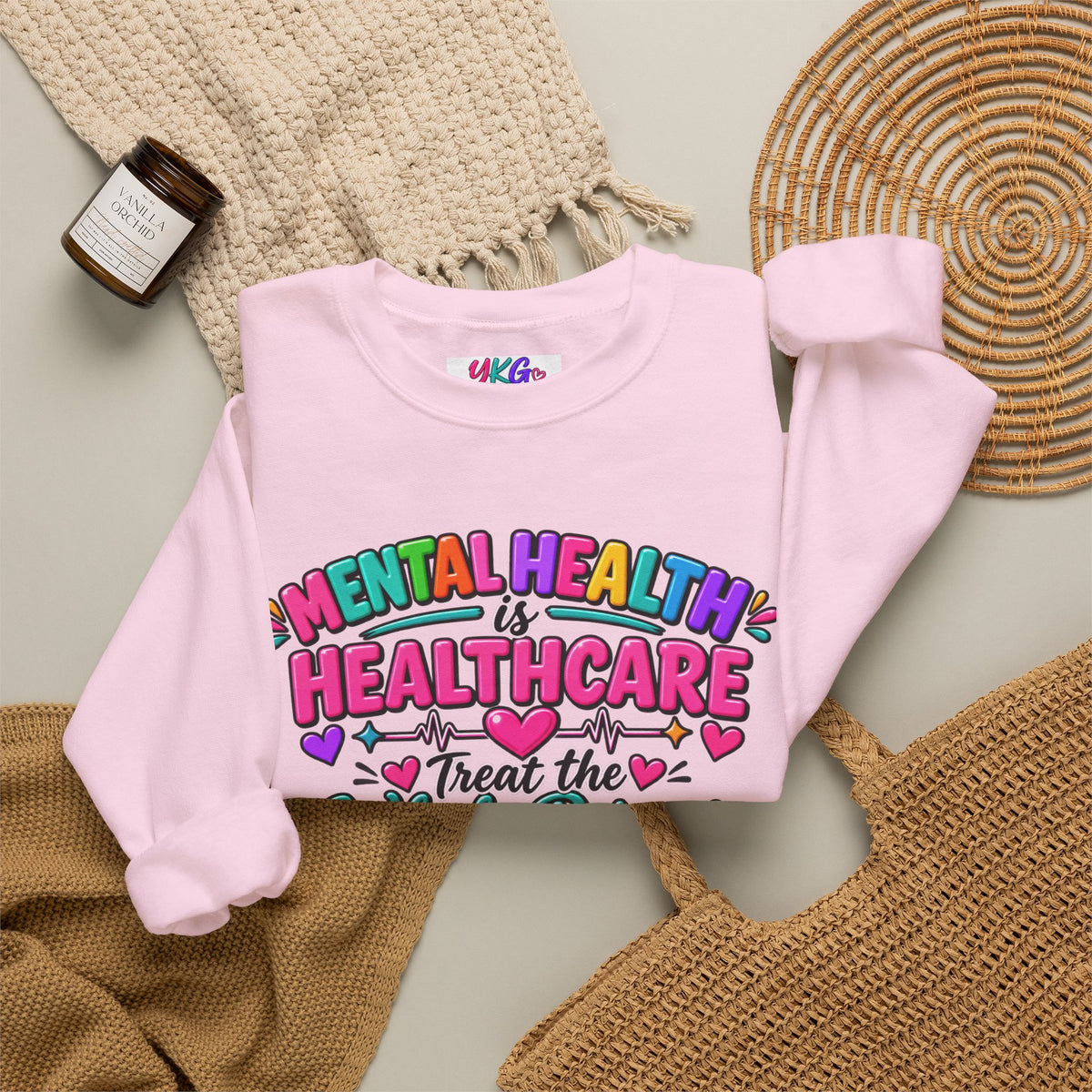 Mental Health is Healthcare Crewneck Sweatshirt — Treat the Whole Person