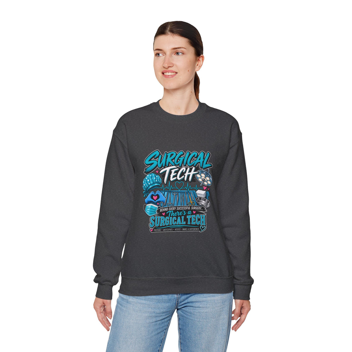 Surgical Tech Crewneck Sweatshirt – Proud Surgical Technician Graphic Sweater
