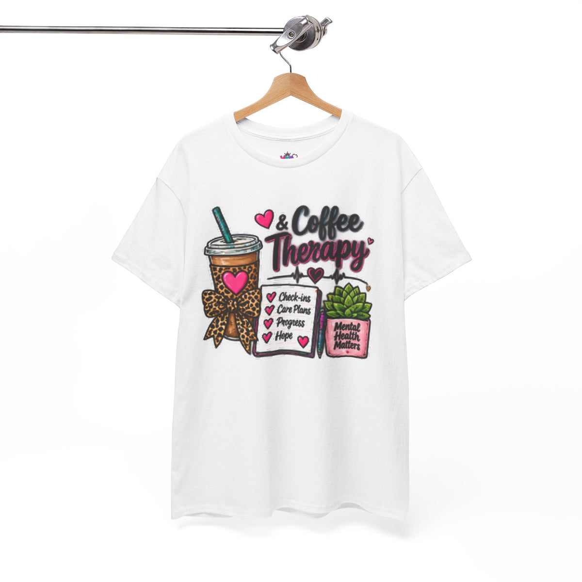 Coffee Therapy T-Shirt — Coffee, Plants & Self-Care Graphic Tee