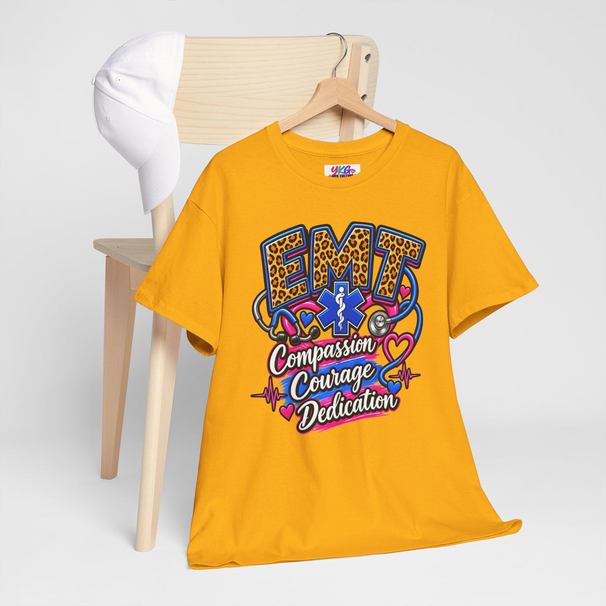 EMT Compassion Courage Dedication T-Shirt — Paramedic & First Responder Tribute Tee