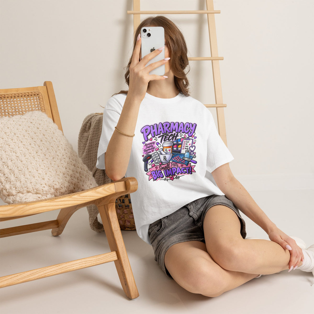 Pharmacy Tech Big Impact T-Shirt — Cute Pharmacy Technician Graphic Tee