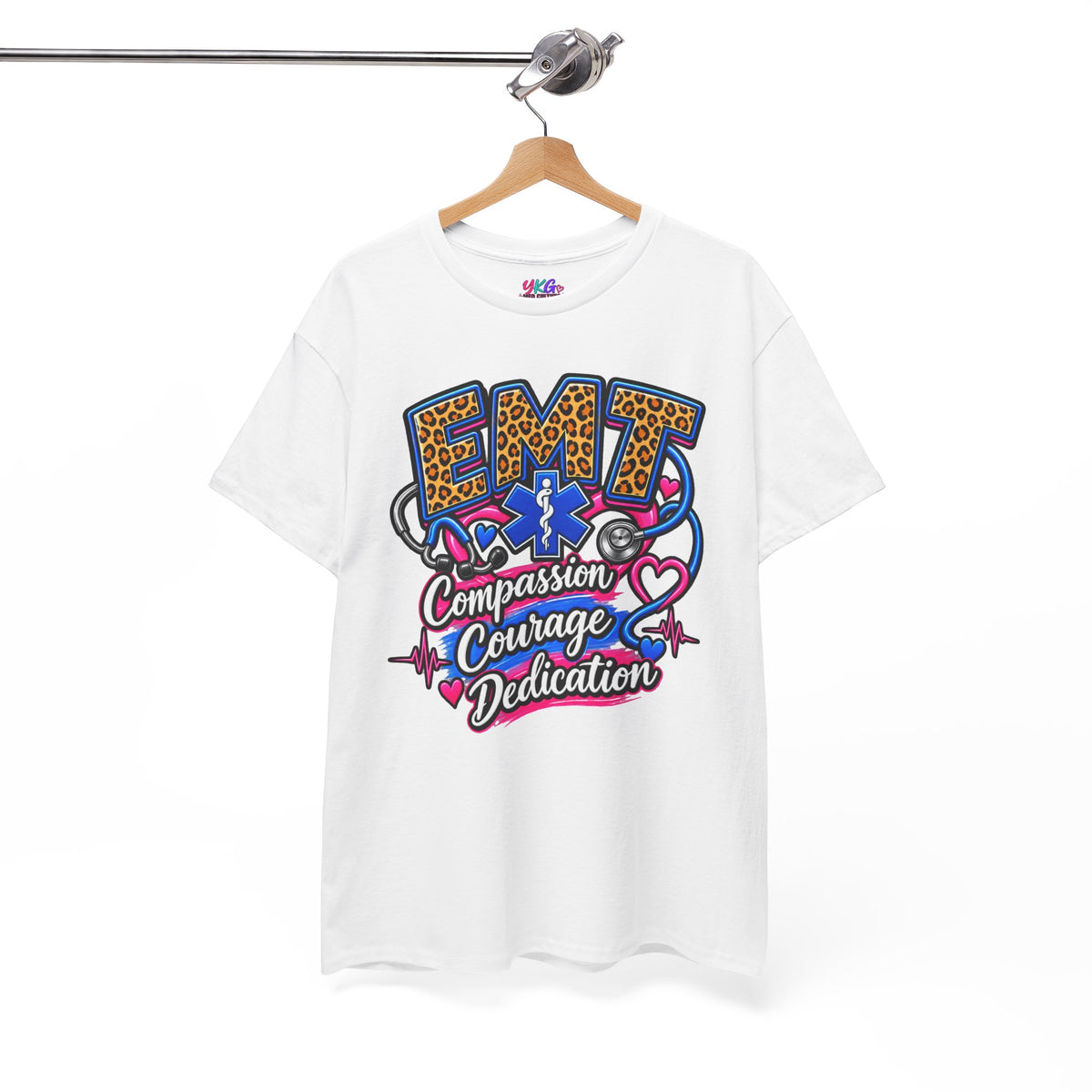 EMT Compassion Courage Dedication T-Shirt — Paramedic & First Responder Tribute Tee