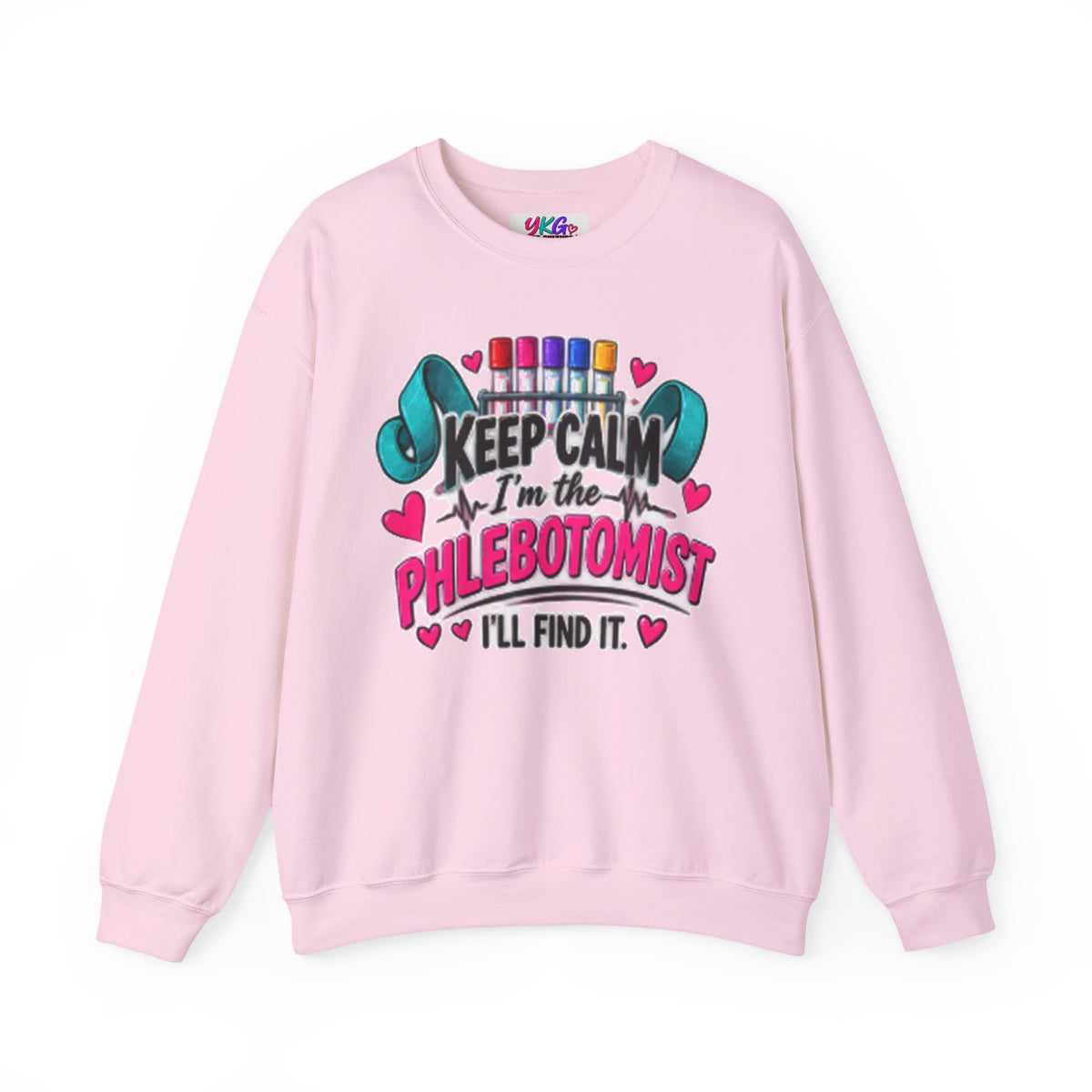 Phlebotomist Crewneck Sweatshirt – 'Keep Calm I'm the Phlebotomist' Cute Medical Gift
