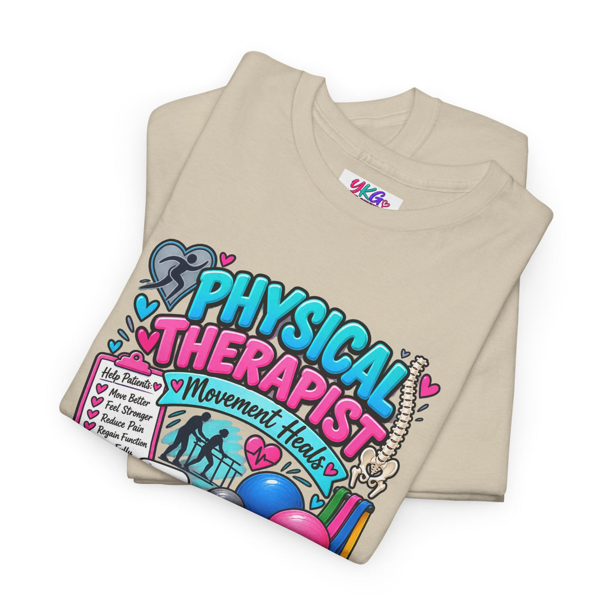 Physical Therapist T-Shirt — "Restoring Movement, Changing Lives" Colorful Rehab Tee