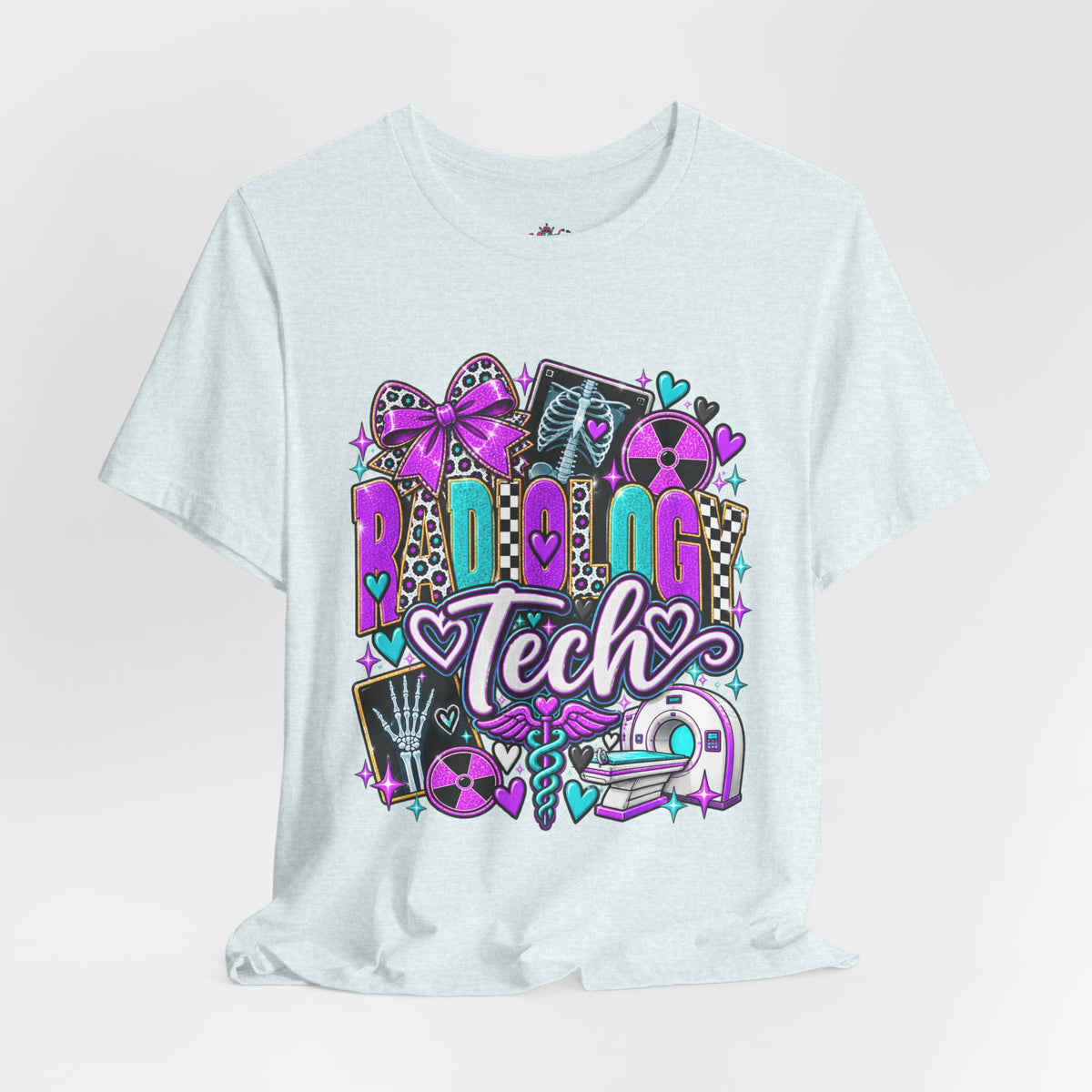 Radiologic Tech Graphic Tee — Cute X-Ray & Hearts Radiology Shirt