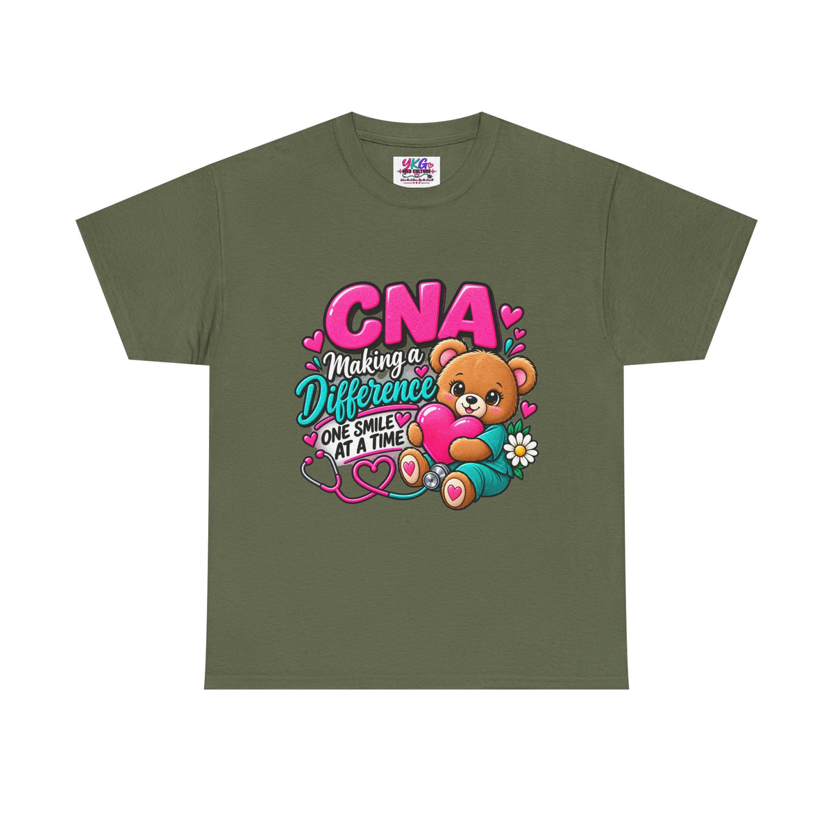 CNA Making a Difference Teddy T‑Shirt — Cute Caregiver Appreciation Tee