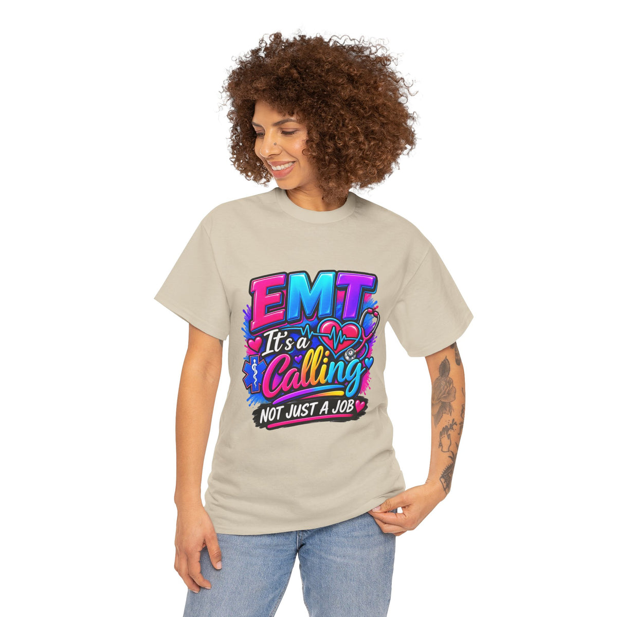 EMT T-Shirt — “It’s a Calling, Not Just a Job” Colorful EMS Tee