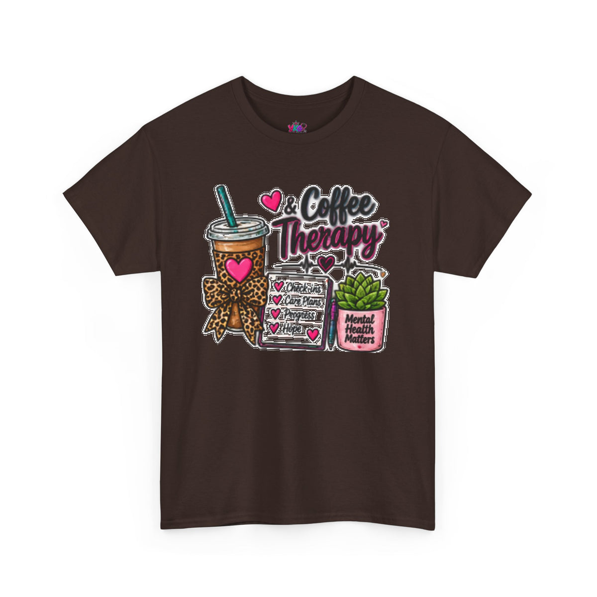 Coffee Therapy T-Shirt — Coffee, Plants & Self-Care Graphic Tee