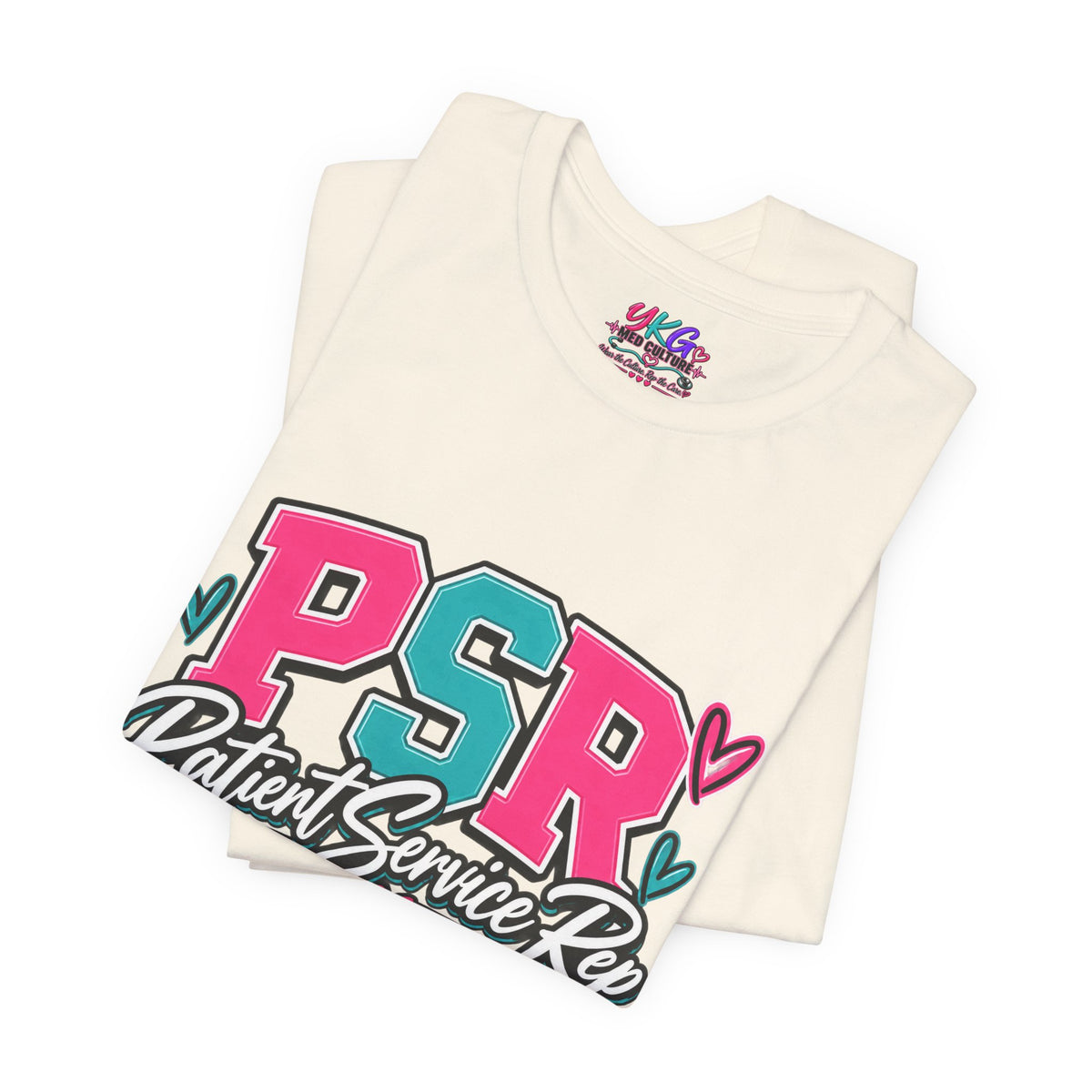 PSR Patient Service Rep T-Shirt – Cute Pink & Teal Medical Staff Tee