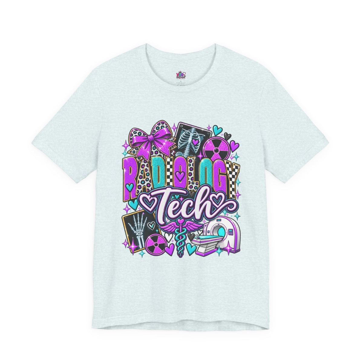 Radiologic Tech Graphic Tee — Cute X-Ray & Hearts Radiology Shirt