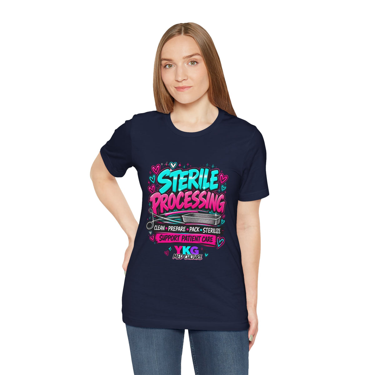 Sterile Processing Technician T-Shirt — Clean • Prepare • Pack • Sterilize Graphic Tee