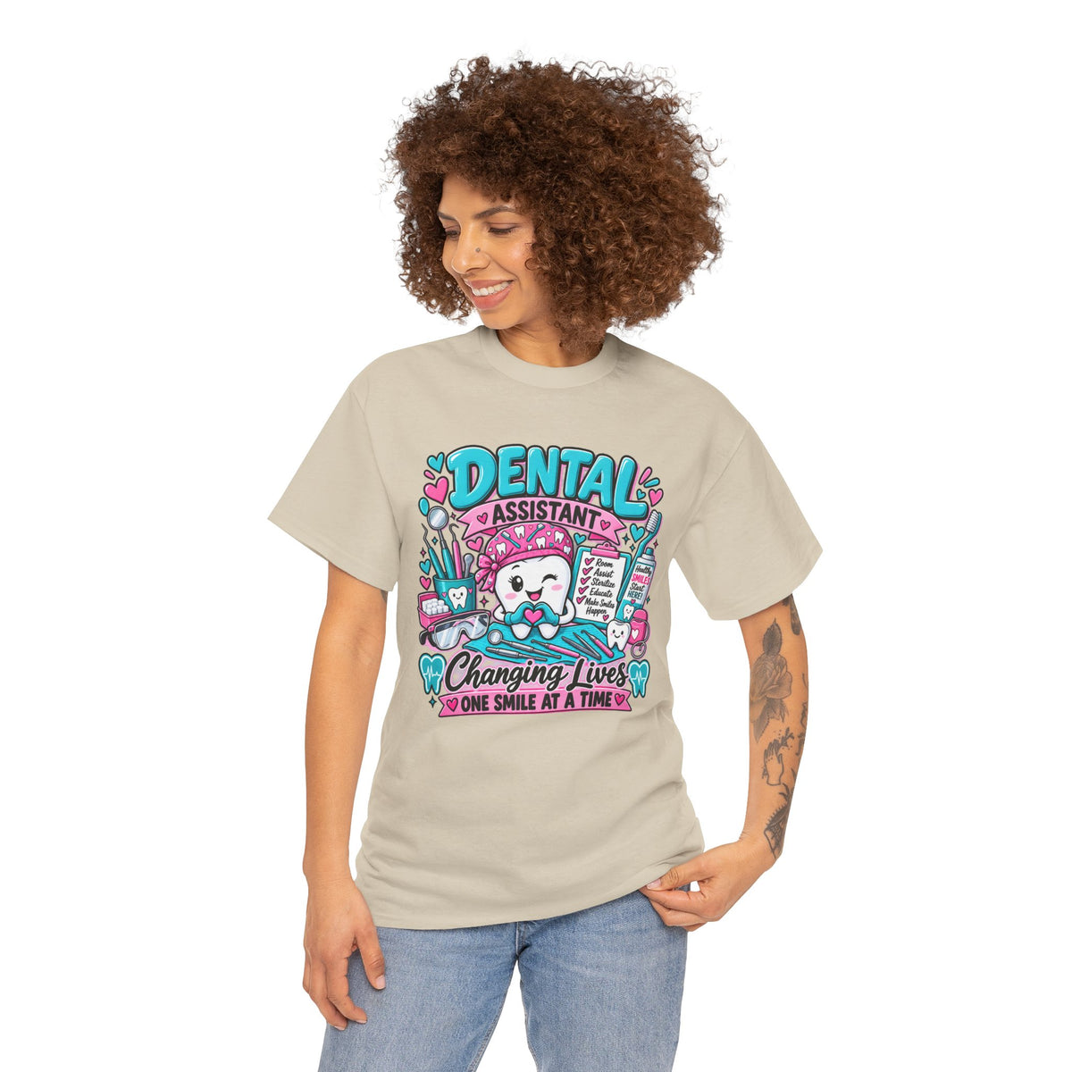Dental Assistant T-Shirt — "Changing Lives One Smile at a Time"