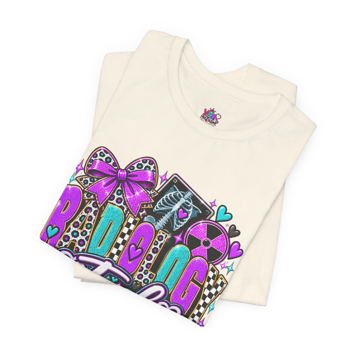 Radiologic Tech Graphic Tee — Cute X-Ray & Hearts Radiology Shirt