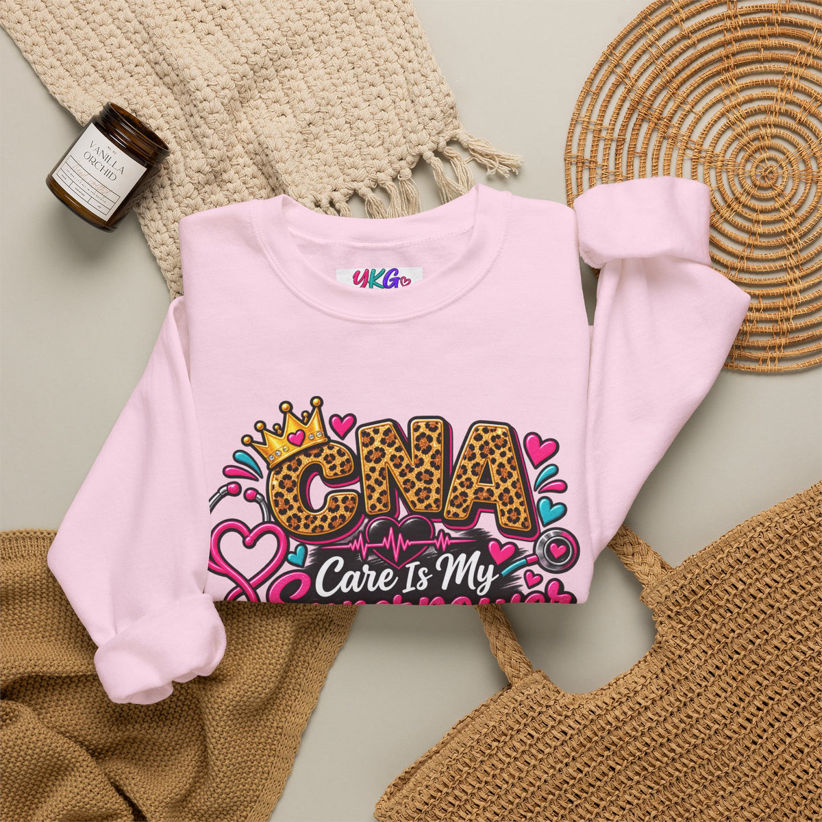 CNA Care Is My Superpower Crewneck Sweatshirt