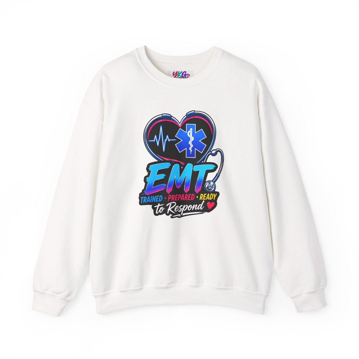 EMT Crewneck Sweatshirt — "Trained • Prepared • Ready to Respond" Paramedic Pullover