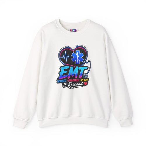 EMT Crewneck Sweatshirt — "Trained • Prepared • Ready to Respond" Paramedic Pullover