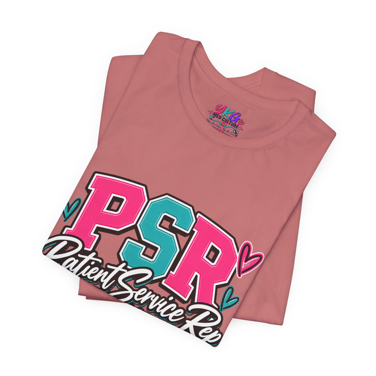 PSR Patient Service Rep T-Shirt – Cute Pink & Teal Medical Staff Tee