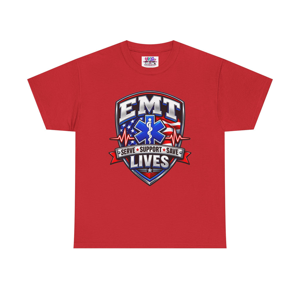 EMT Lives Tee — "Serve • Support • Save" EMS Shield Shirt