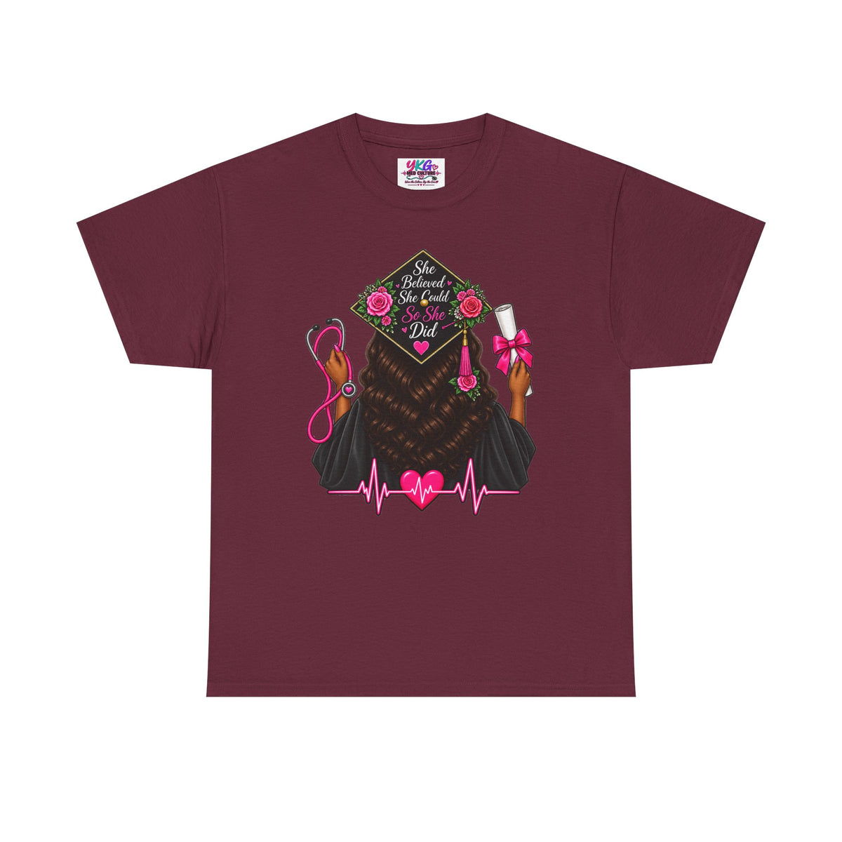Nurse Grad T-Shirt — "Behind Every Great Nurse" Tribute Tee