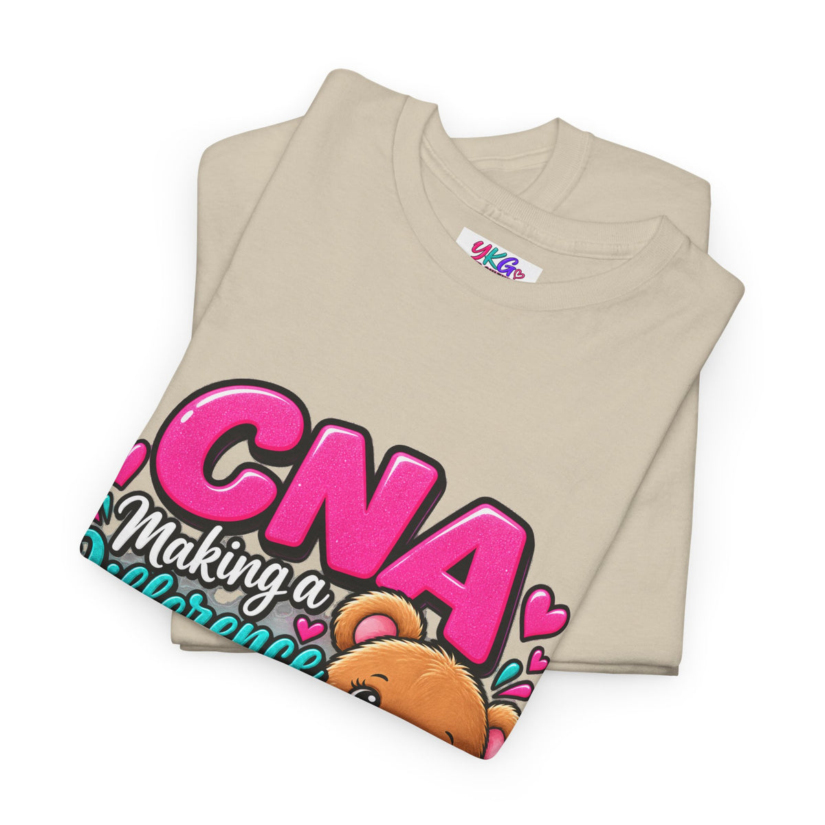 CNA Making a Difference Teddy T‑Shirt — Cute Caregiver Appreciation Tee