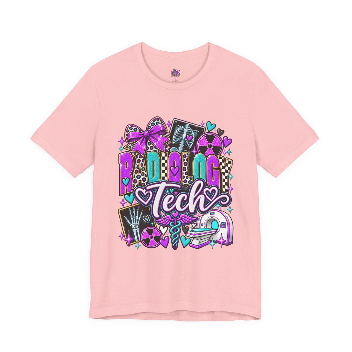 Radiologic Tech Graphic Tee — Cute X-Ray & Hearts Radiology Shirt