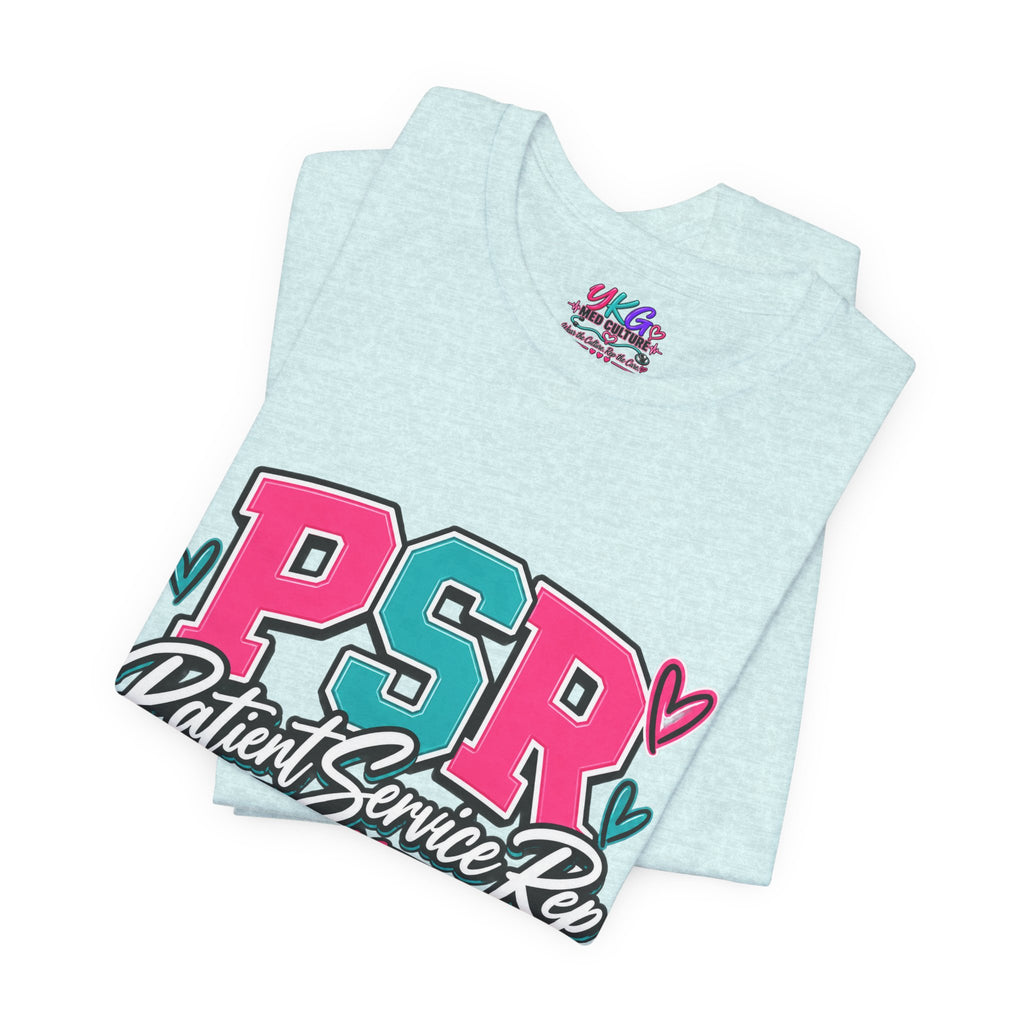 PSR Patient Service Rep T-Shirt – Cute Pink & Teal Medical Staff Tee