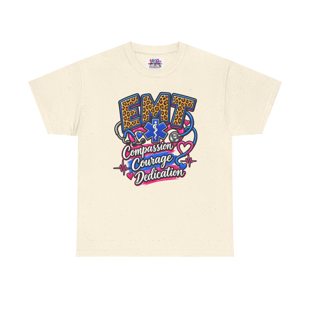 EMT Compassion Courage Dedication T-Shirt — Paramedic & First Responder Tribute Tee
