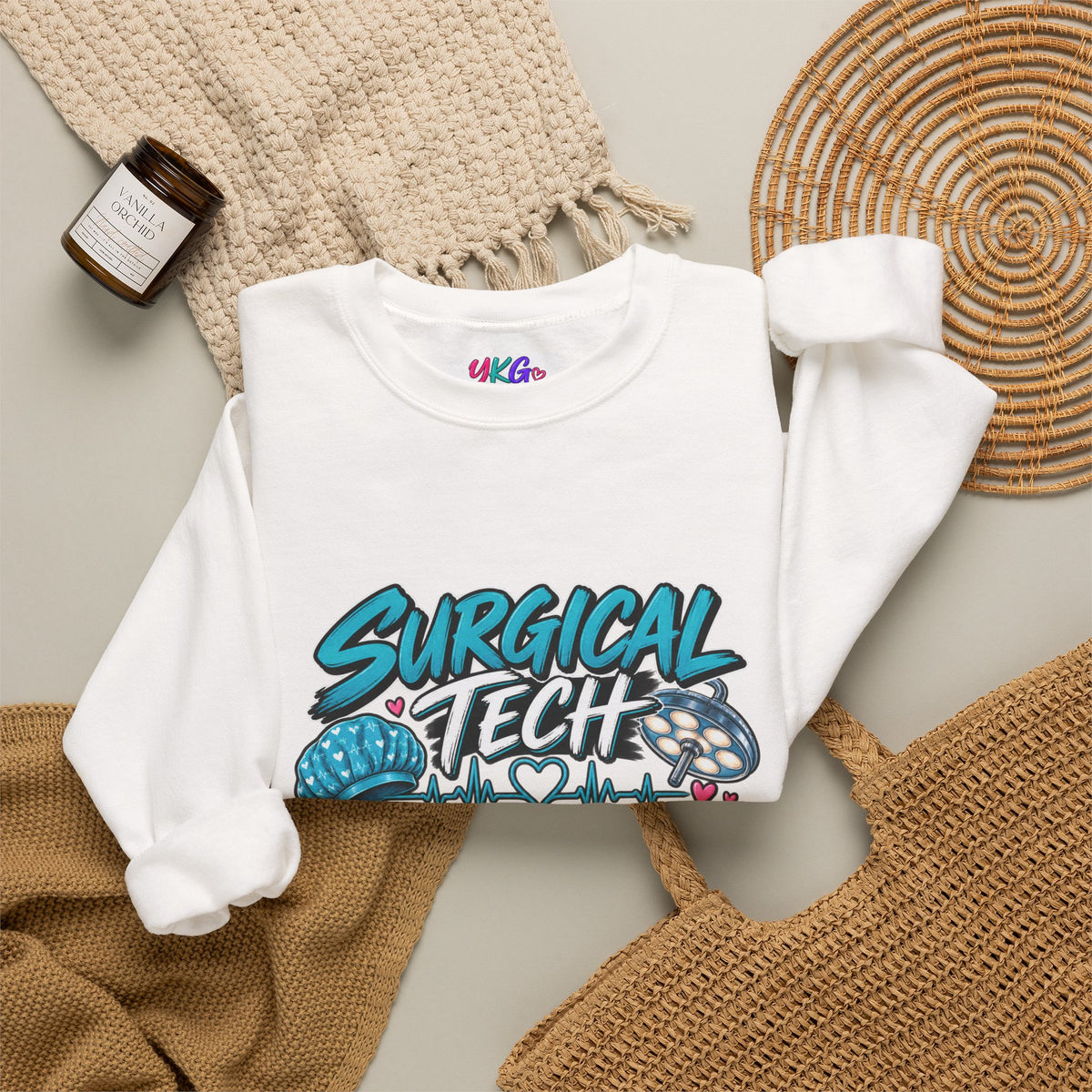 Surgical Tech Crewneck Sweatshirt – Proud Surgical Technician Graphic Sweater