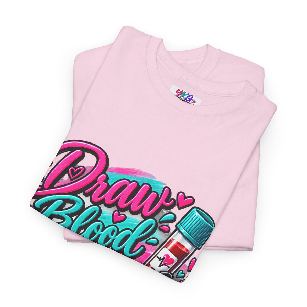 Draw Blood Nurse T-Shirt — Cute Medical Phlebotomy Tee (“Draw Blood: Be Kind, Keep Calm, Find the Vein, Repeat”)