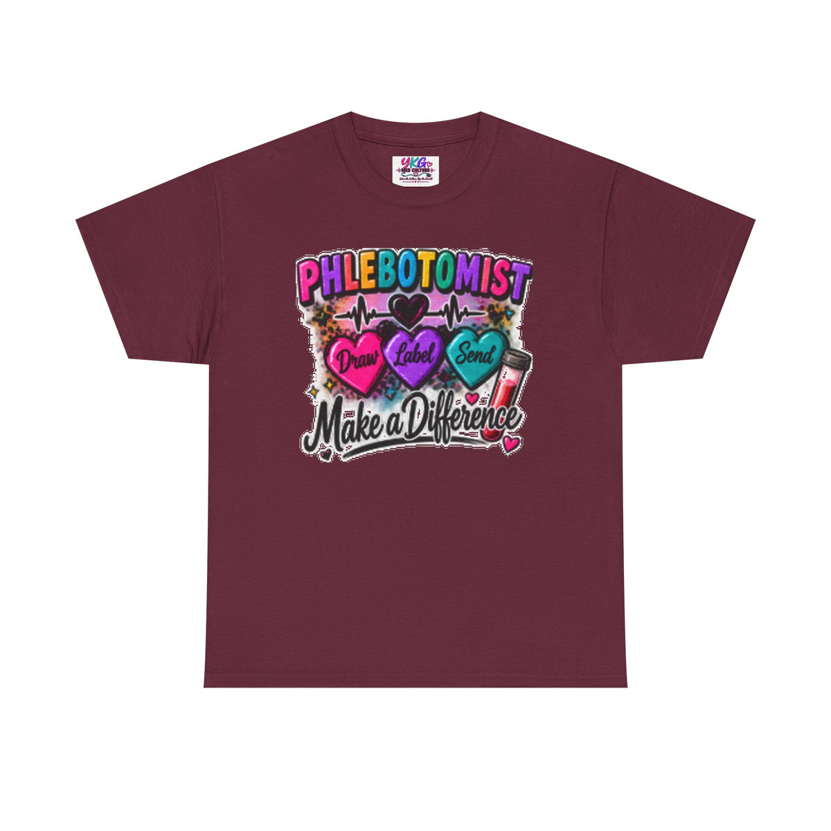Phlebotomist Make a Difference Tee — Heartbeat & ‘Dream Love Send’ Graphic Shirt