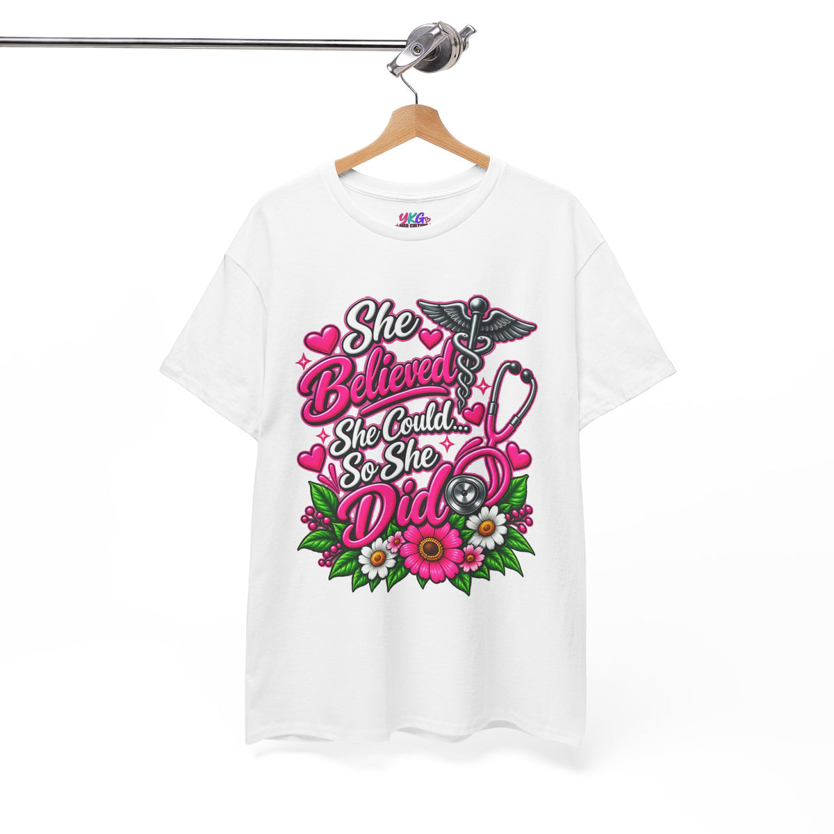 She Believed She Could So She Did Nurse Tee — Inspirational Nursing T‑Shirt