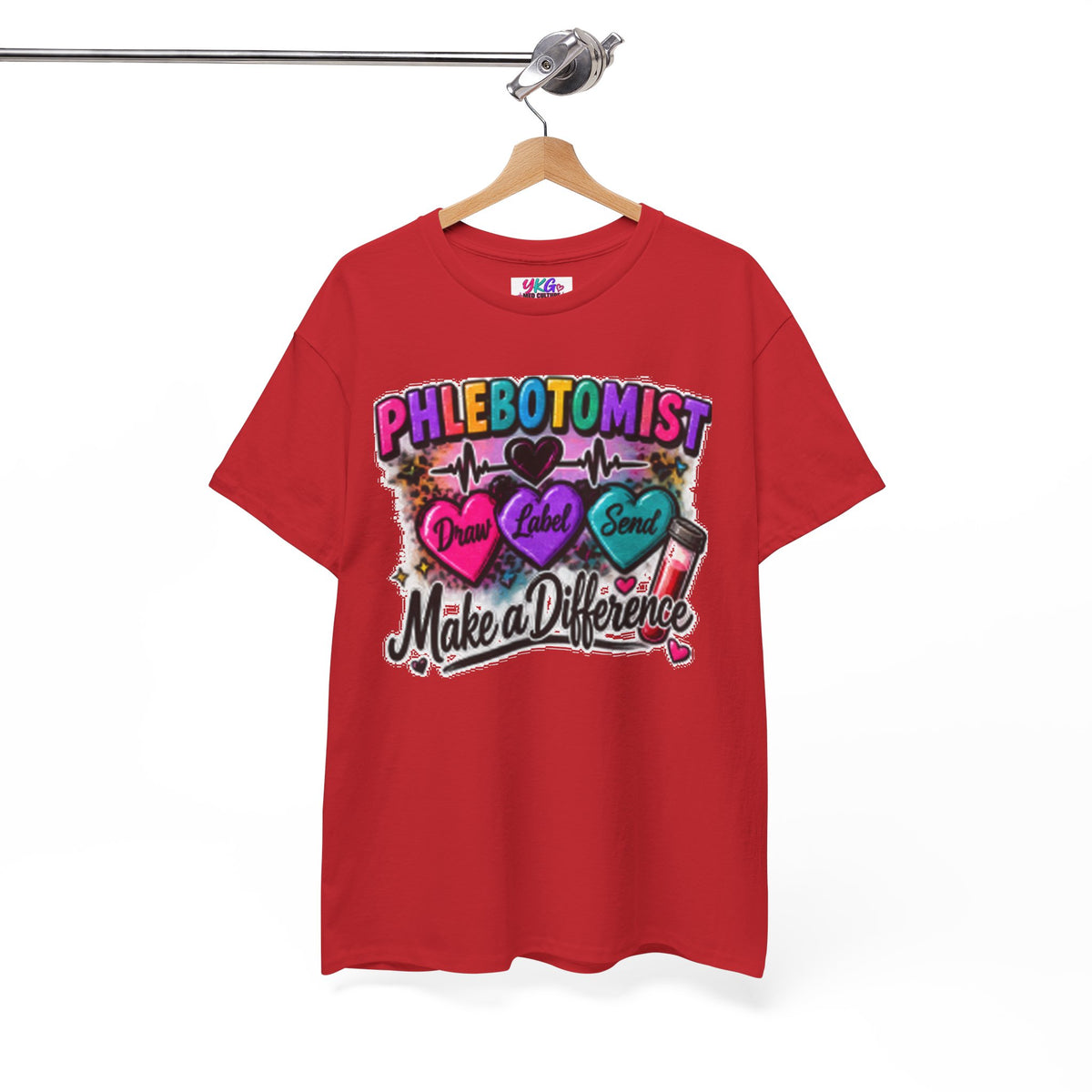 Phlebotomist Make a Difference Tee — Heartbeat & ‘Dream Love Send’ Graphic Shirt
