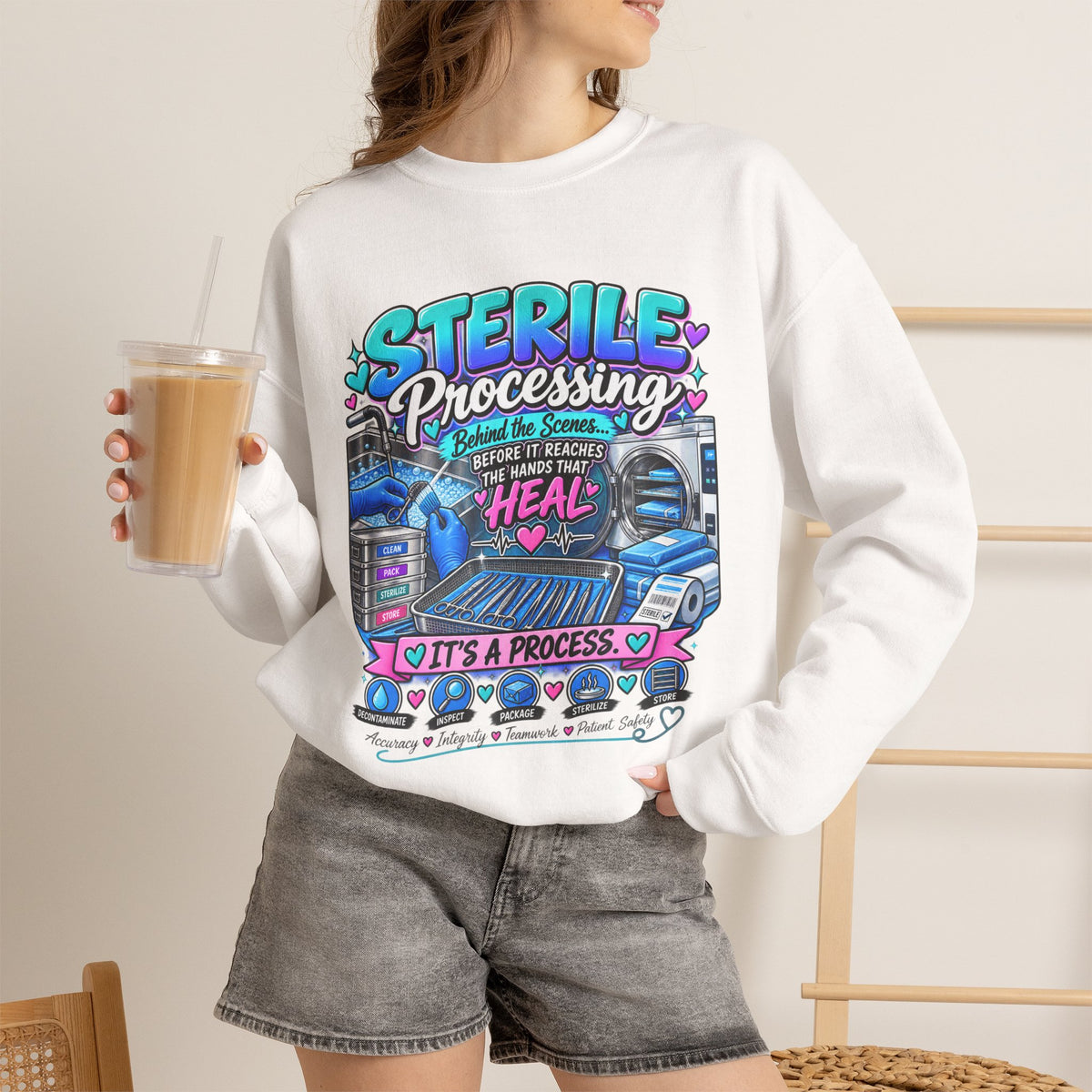 Sterile Processing Crewneck Sweatshirt — Behind the Scenes