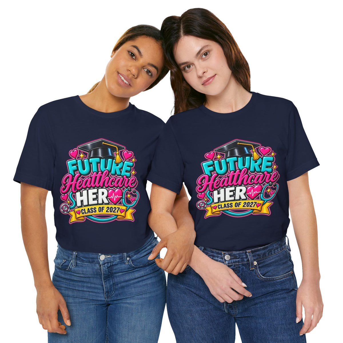 Future Healthcare Hero T-Shirt — "Future Healthcare Sher" Class of 2027 Graduation Tee