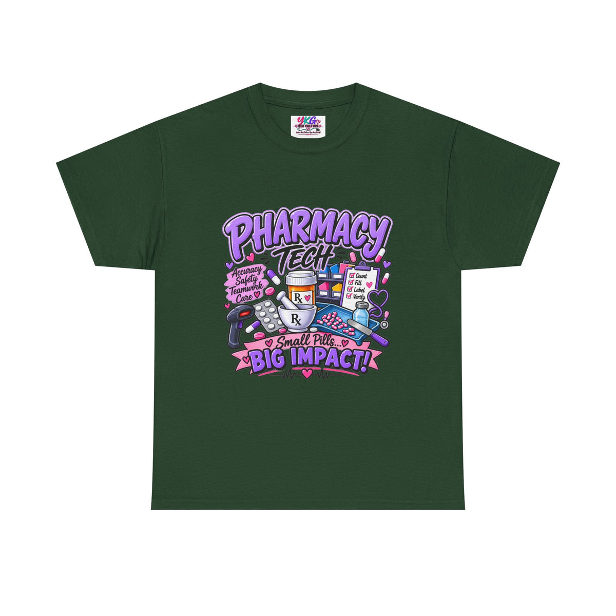 Pharmacy Tech Big Impact T-Shirt — Cute Pharmacy Technician Graphic Tee