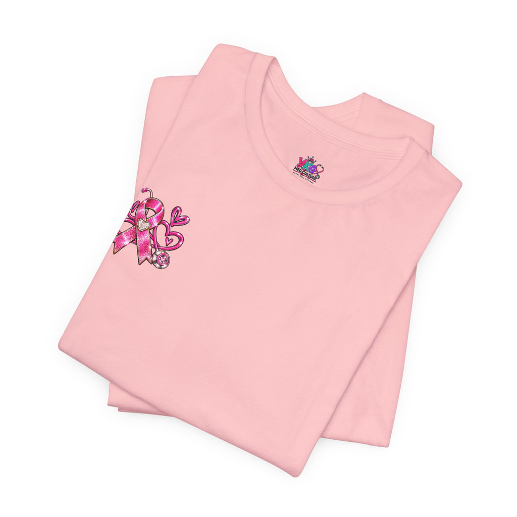 Hope Looks Good On Healthcare Workers T-Shirt — Breast Cancer Awareness Healthcare Tee