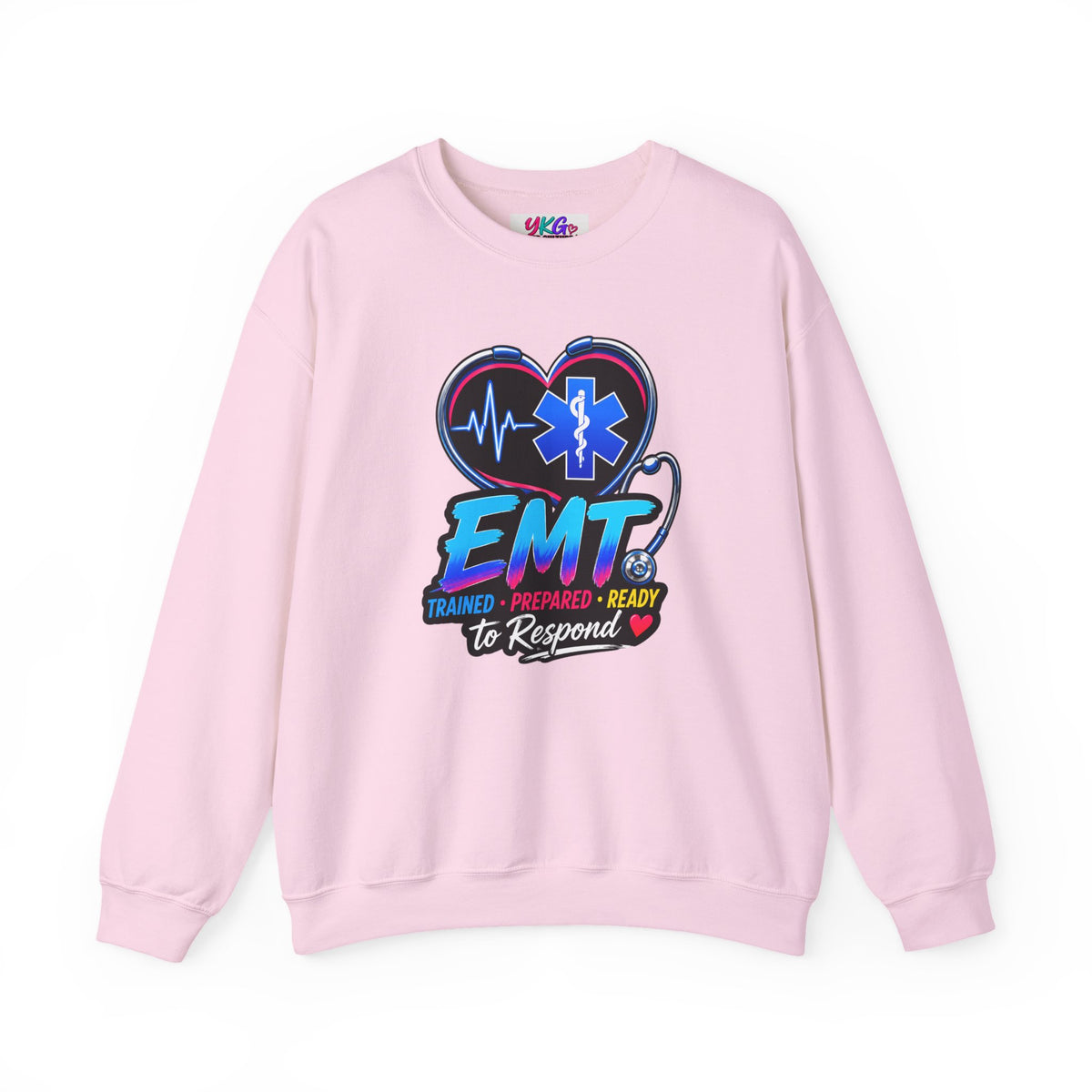 EMT Crewneck Sweatshirt — "Trained • Prepared • Ready to Respond" Paramedic Pullover